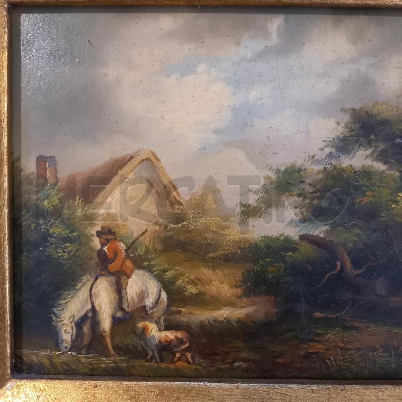 QUADRETTO UOMO A CAVALLO CON CASA | Mercatino dell'Usato Bologna 3