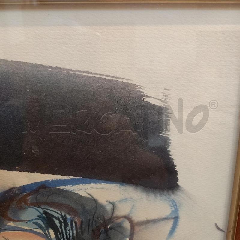 QUADRO ACQUERELLO FIGURA FEMMINILE CHE LEGGE | Mercatino dell'Usato Bologna 5