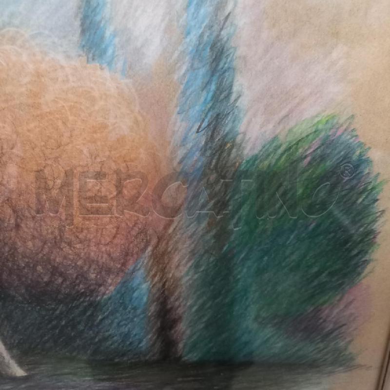 QUADRO ALBERI PASTELLO SU CARTA  | Mercatino dell'Usato Bologna 4