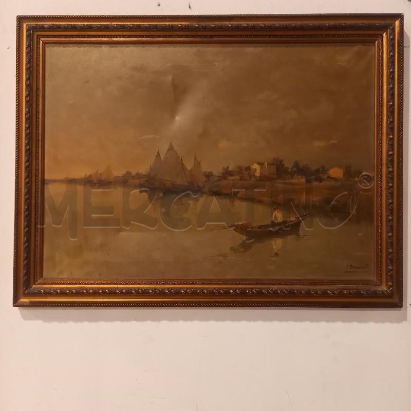 QUADRO BARCHE SUL FIUME  | Mercatino dell'Usato Bologna 1