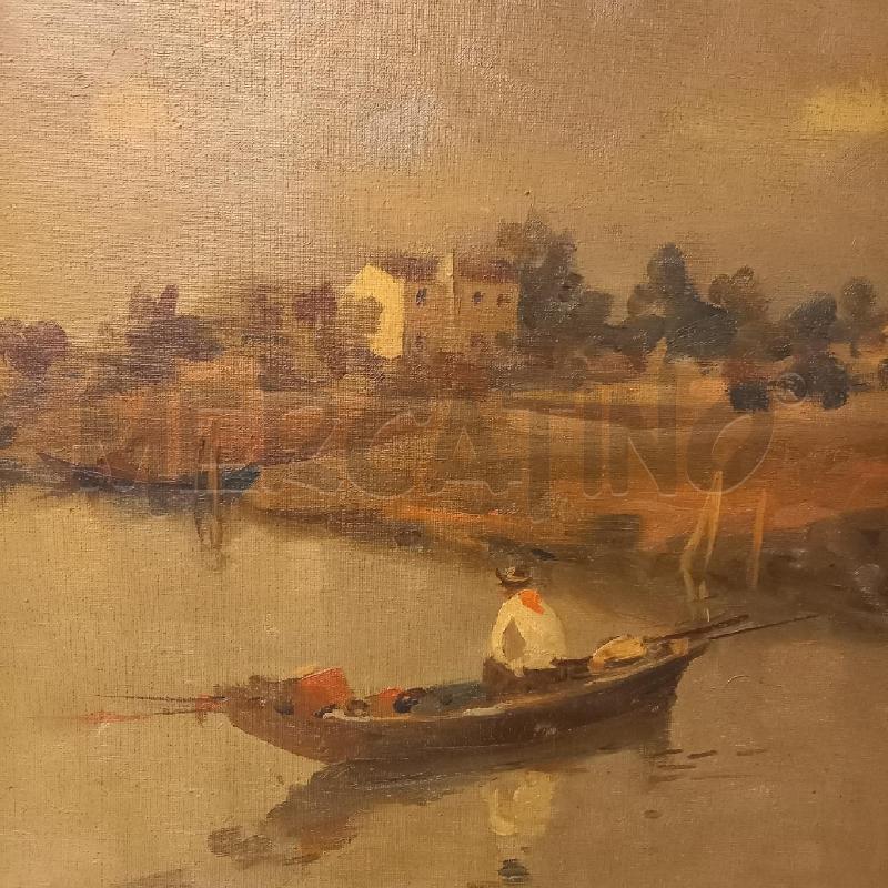 QUADRO BARCHE SUL FIUME  | Mercatino dell'Usato Bologna 3