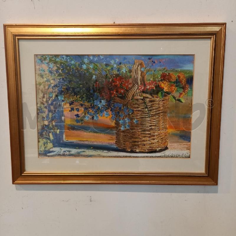 QUADRO CESTO DI BAIA PASTELLO  | Mercatino dell'Usato Bologna 1