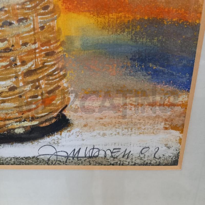 QUADRO CESTO DI BAIA PASTELLO  | Mercatino dell'Usato Bologna 2