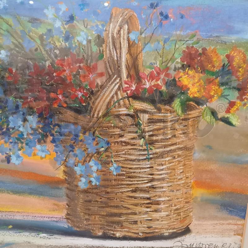 QUADRO CESTO DI BAIA PASTELLO  | Mercatino dell'Usato Bologna 3