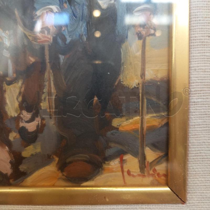 QUADRO CONTADINO CON CARRO | Mercatino dell'Usato Bologna 2