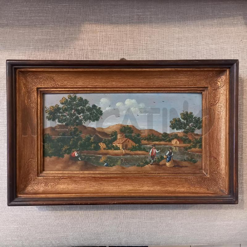 QUADRO COPPIA IN RIVA AL FIUME CHE CONVERSA | Mercatino dell'Usato Bologna 1