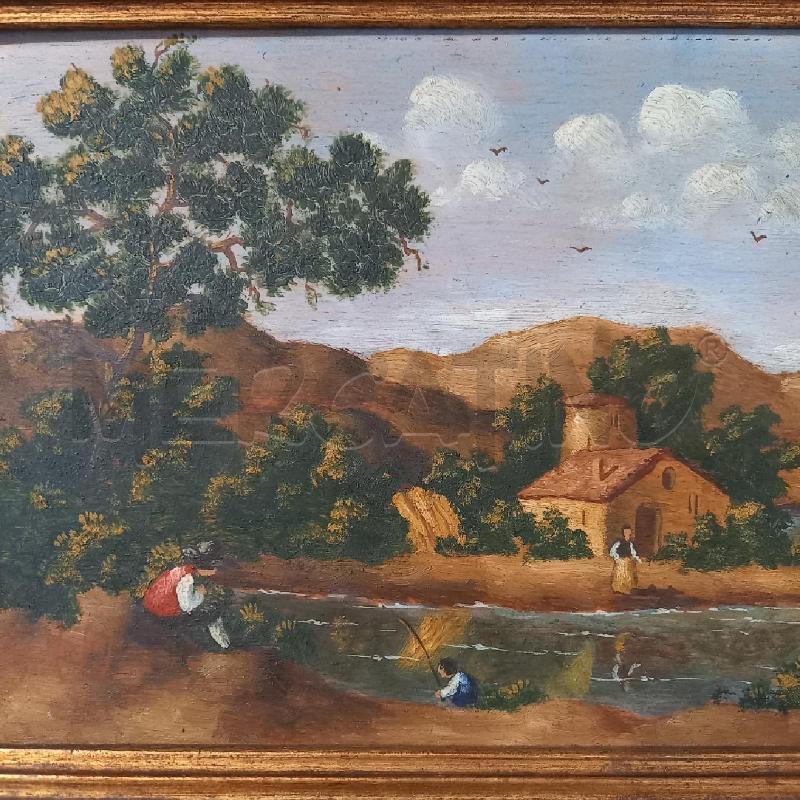 QUADRO COPPIA IN RIVA AL FIUME CHE CONVERSA | Mercatino dell'Usato Bologna 3