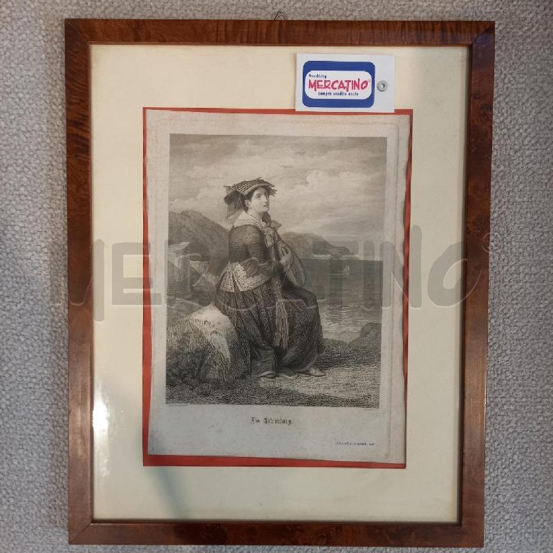 QUADRO DONNA CON LIUTO | Mercatino dell'Usato Bologna 1