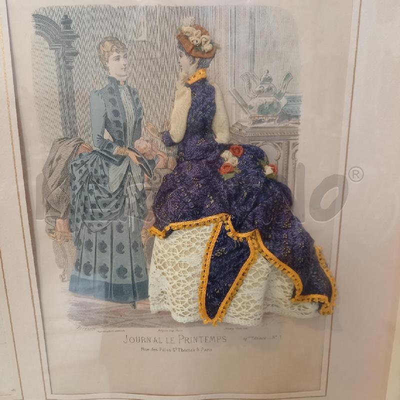 QUADRO DOPPIA STAMPA LA MODA ILLUSTRATA | Mercatino dell'Usato Bologna 2
