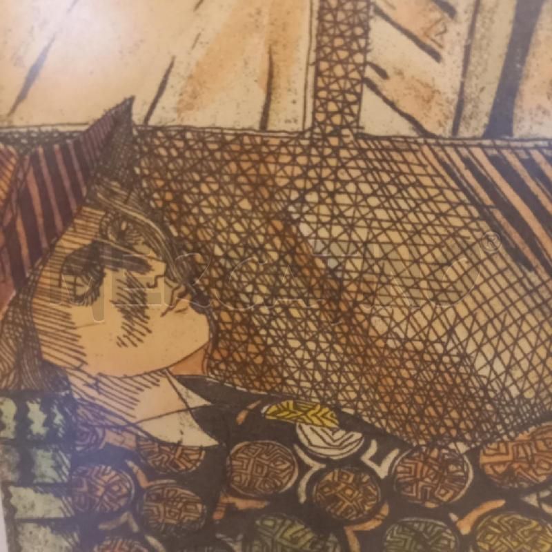QUADRO FIGURA CHE DORME | Mercatino dell'Usato Bologna 4