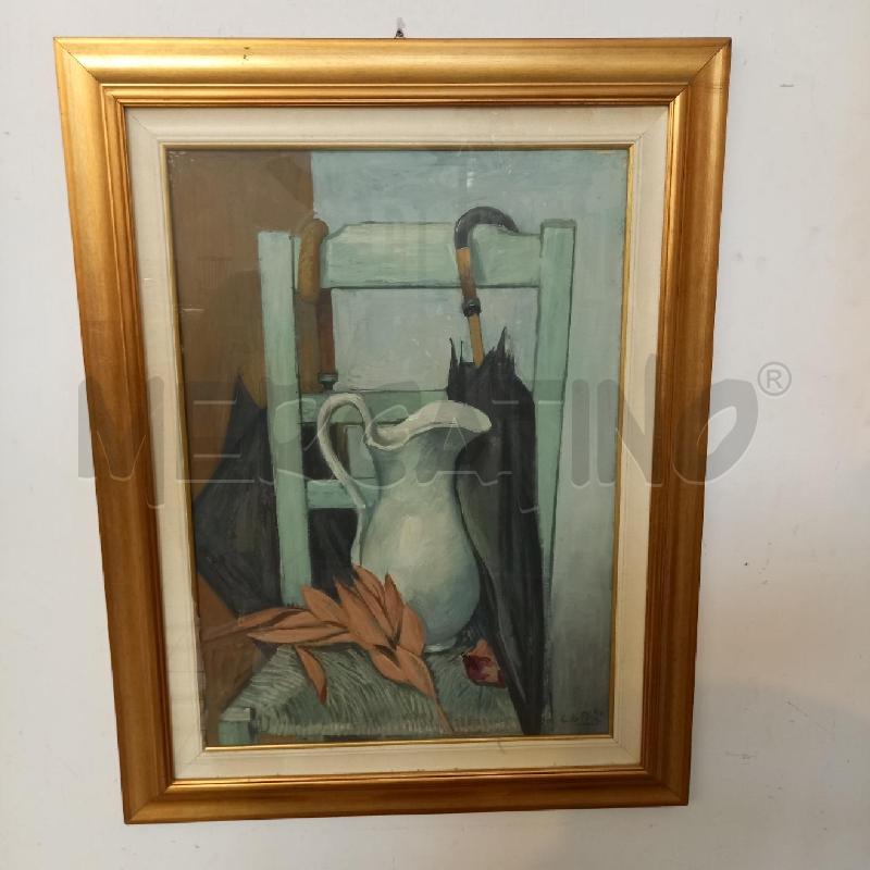 QUADRO G. RUFFINI SEDIA CON OMBRELLI | Mercatino dell'Usato Bologna 1