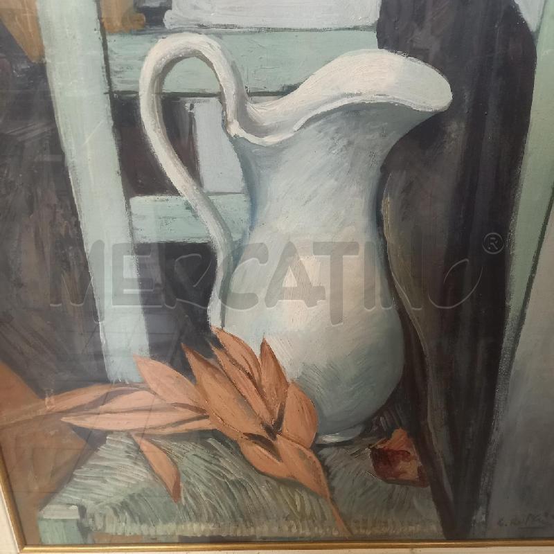 QUADRO G. RUFFINI SEDIA CON OMBRELLI | Mercatino dell'Usato Bologna 3