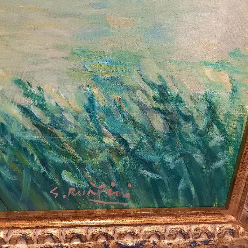 QUADRO G. RUFFINI VEDUTA DI CAMPAGNA CON CASE | Mercatino dell'Usato Bologna 2