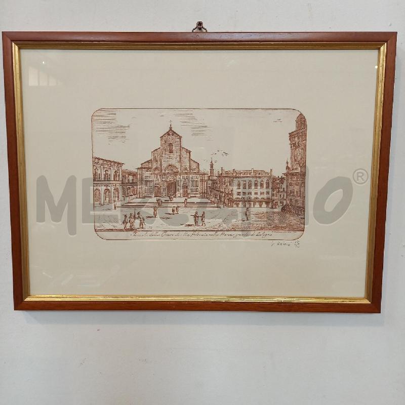 QUADRO GRAFICA CHIESA SAN PETRONIO  | Mercatino dell'Usato Bologna 1