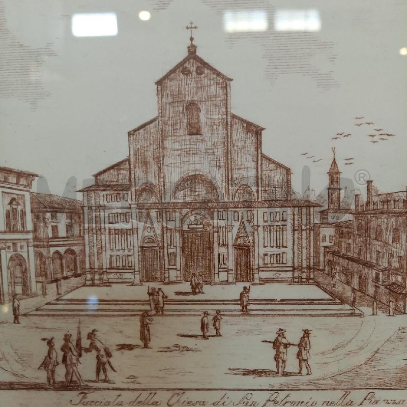 QUADRO GRAFICA CHIESA SAN PETRONIO  | Mercatino dell'Usato Bologna 3