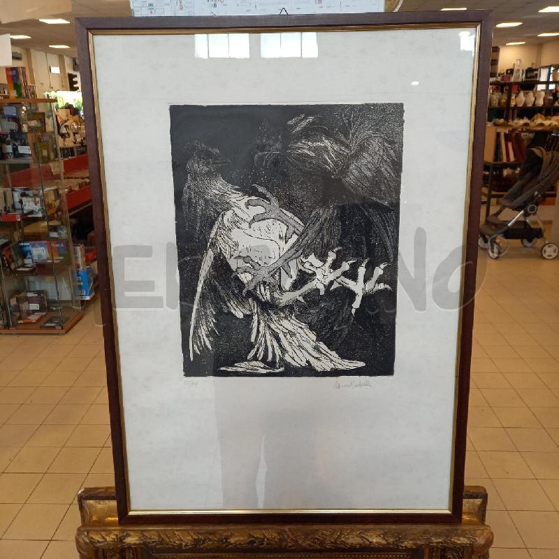 QUADRO GRAFICA COMBATTIMENTO TRA GALLI | Mercatino dell'Usato Bologna 1