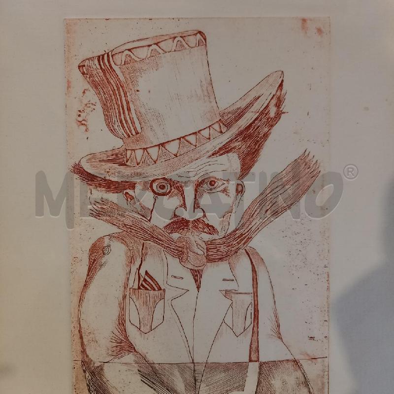 QUADRO GRAFICA PERSONAGGIO CON AUTOMOBILE | Mercatino dell'Usato Bologna 4