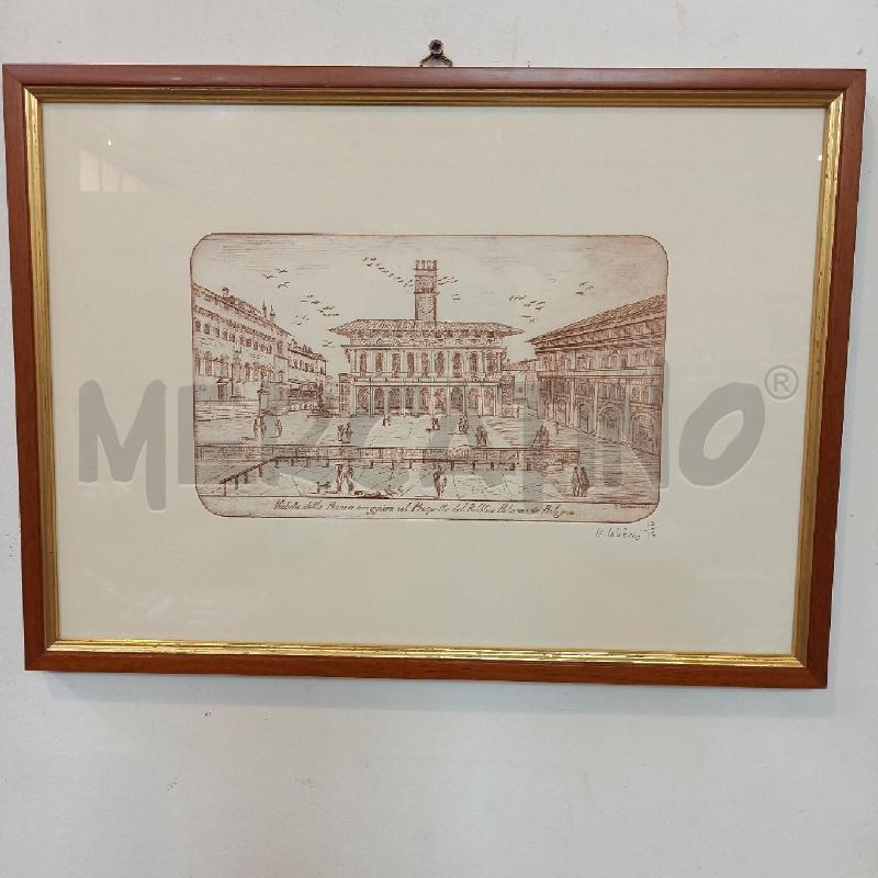 QUADRO GRAFICA PIAZZA MAGGIORE BO | Mercatino dell'Usato Bologna 1