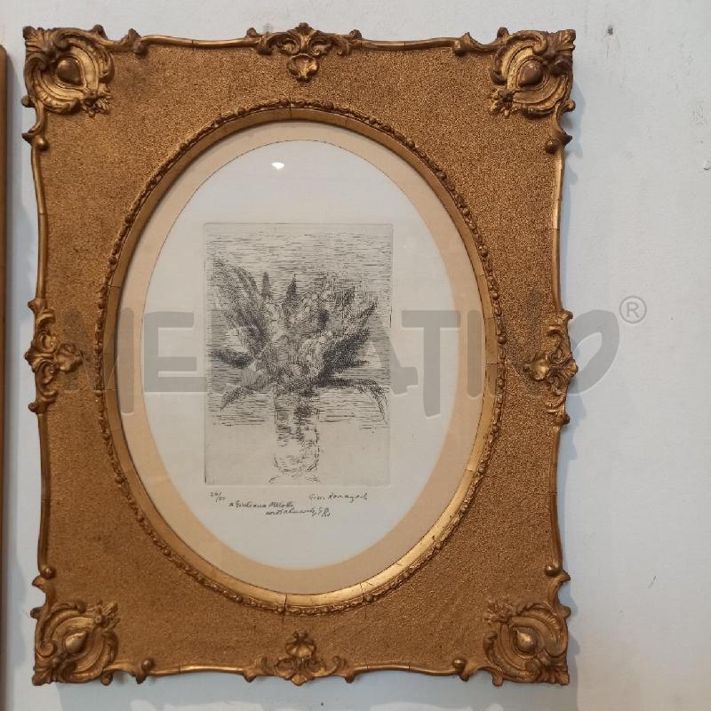 QUADRO GRAFICA VASO CON FIORI | Mercatino dell'Usato Bologna 1