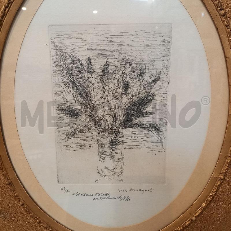 QUADRO GRAFICA VASO CON FIORI | Mercatino dell'Usato Bologna 2
