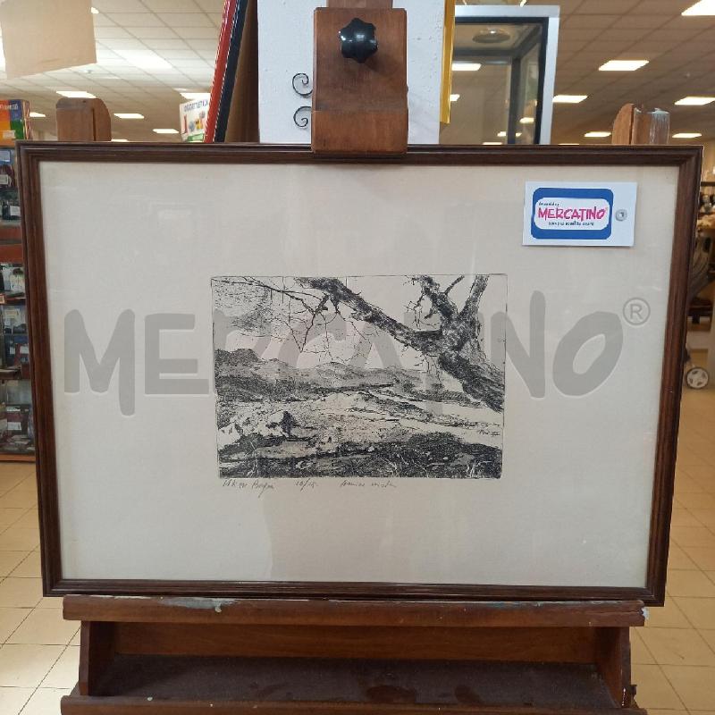 QUADRO GRAFICA VEDUTA CON TRONCO | Mercatino dell'Usato Bologna 1