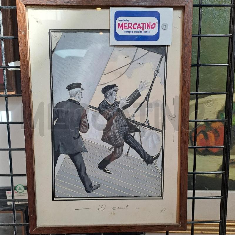QUADRO ILLUSTRAZIONE 2 PERSONAGGI | Mercatino dell'Usato Bologna 1