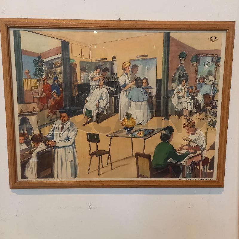 QUADRO MANIFESTO IL CHEZ LA COIFFEUSE | Mercatino dell'Usato Bologna 1