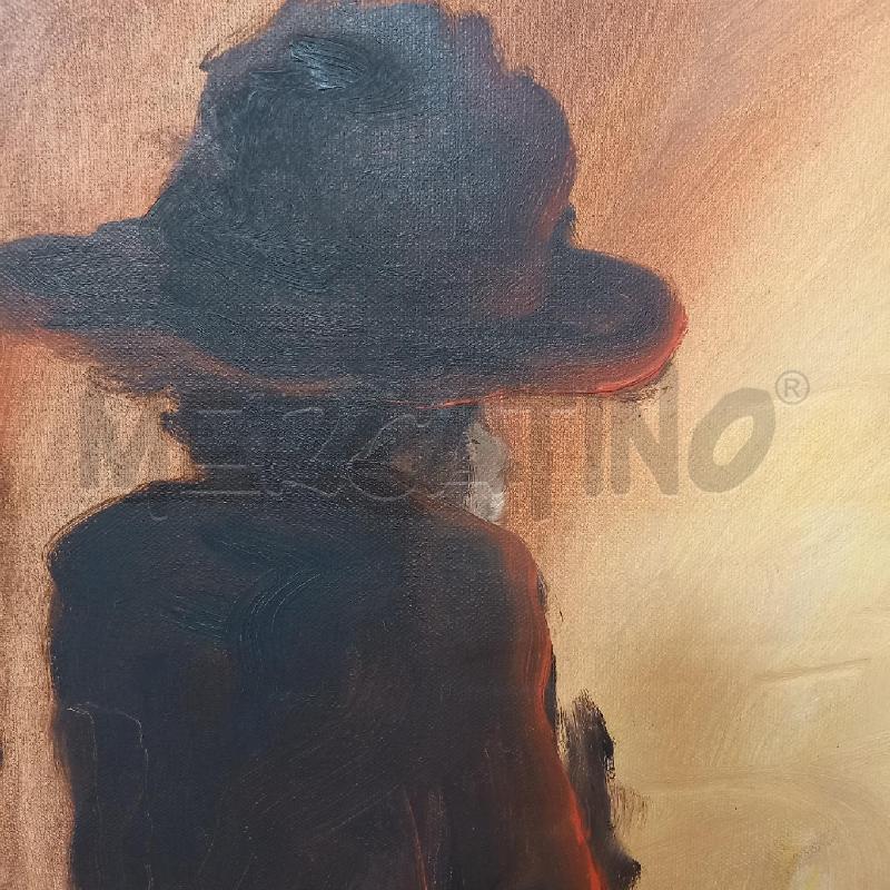 QUADRO OLIO SU TELA CONTEMPLAZIONE | Mercatino dell'Usato Bologna 4