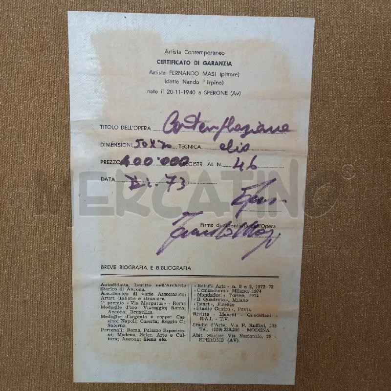 QUADRO OLIO SU TELA CONTEMPLAZIONE | Mercatino dell'Usato Bologna 5