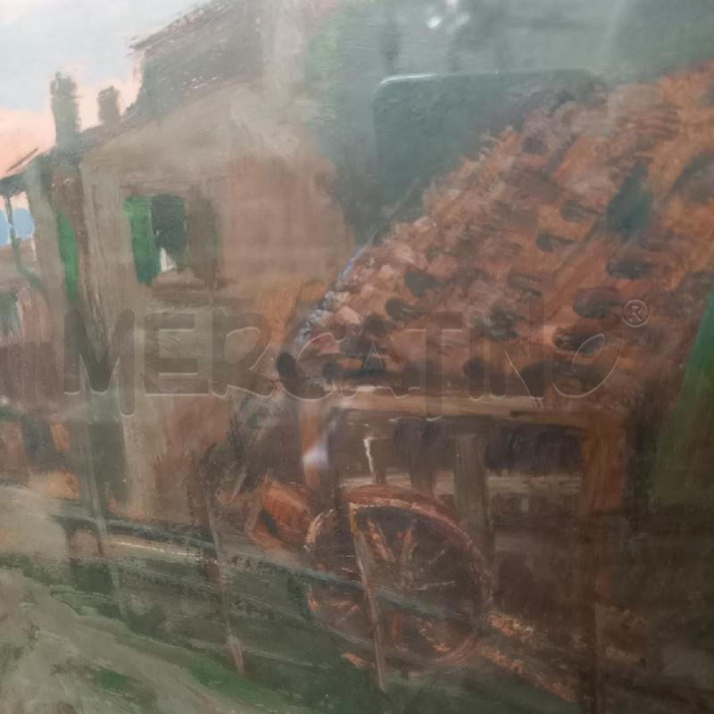 QUADRO PAESAGGIO CARRO CAMPANILE | Mercatino dell'Usato Bologna 4