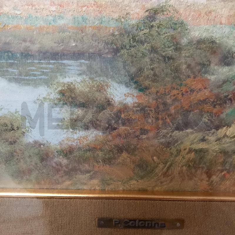 QUADRO PAESAGGIO CON CASE E LAGO | Mercatino dell'Usato Bologna 3