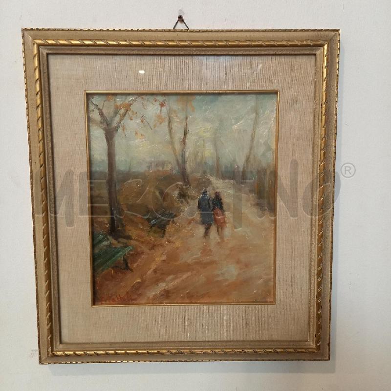 QUADRO PAESAGGIO INVERNALE CON FIGURE | Mercatino dell'Usato Bologna 1
