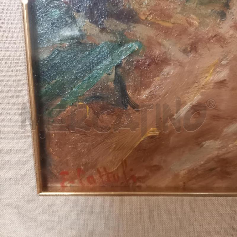 QUADRO PAESAGGIO INVERNALE CON FIGURE | Mercatino dell'Usato Bologna 2
