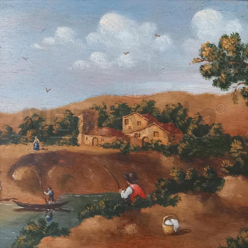 QUADRO PESCATORI IN RIVA AL FIUME  | Mercatino dell'Usato Bologna 3