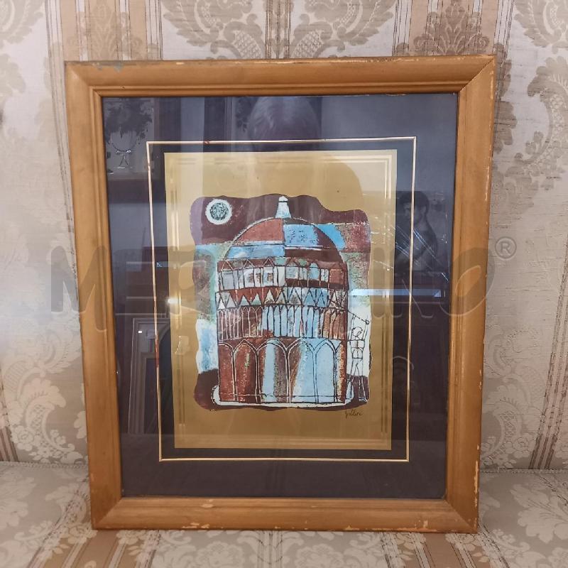 QUADRO SERIGRAFIA  SU LASTRA DI OTTONE  | Mercatino dell'Usato Bologna 1