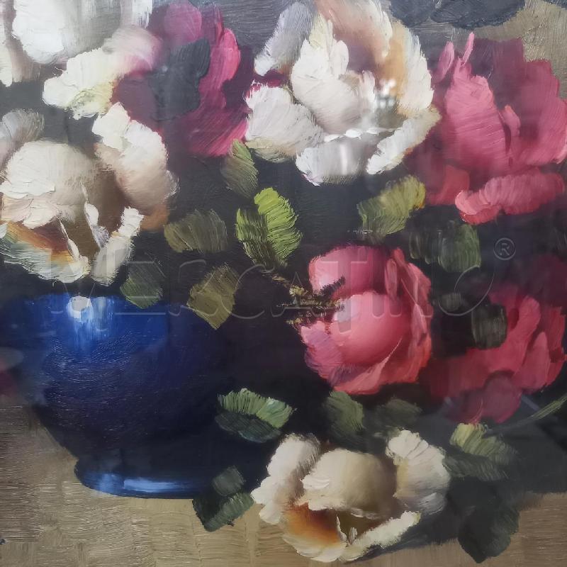 QUADRO VASO BLU CON ROSE | Mercatino dell'Usato Bologna 4