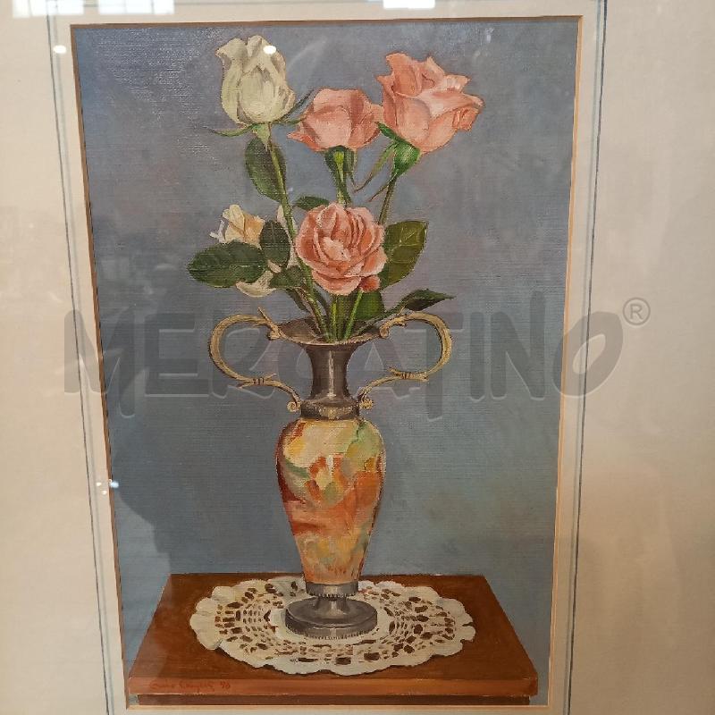 QUADRO VASO CON ROSE CON CENTRINO | Mercatino dell'Usato Bologna 3