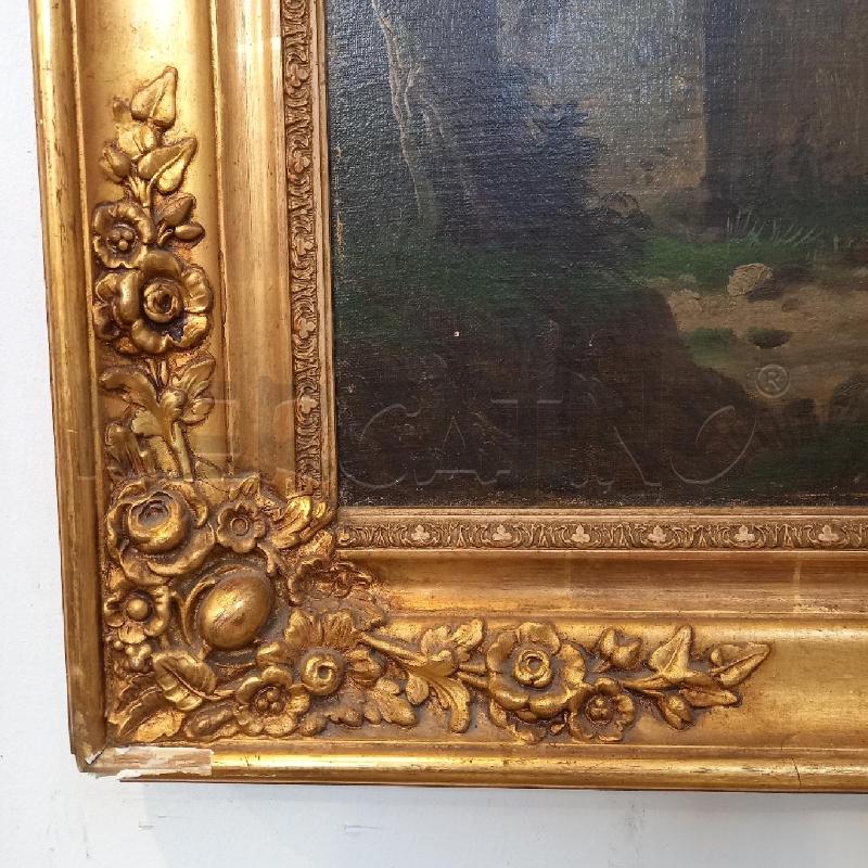 QUADRO VEDUTA ANIMATA CON CAMPANILE | Mercatino dell'Usato Bologna 4