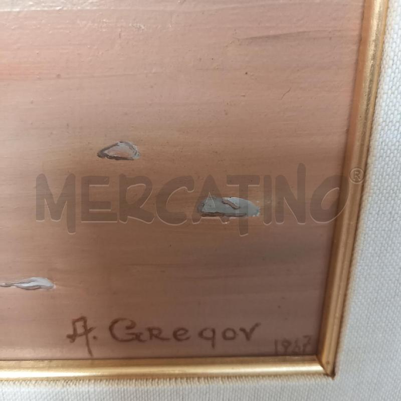 QUADRO VEDUTA CON BOTTI E BARCA | Mercatino dell'Usato Bologna 2