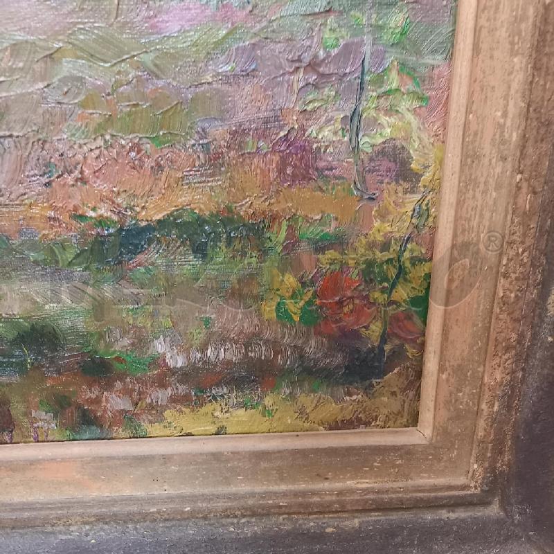 QUADRO VEDUTA CON DUE ALBERI  | Mercatino dell'Usato Bologna 4