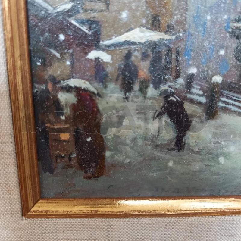 QUADRO VEDUTA CON PIAZZETTA ANIMATA | Mercatino dell'Usato Bologna 4