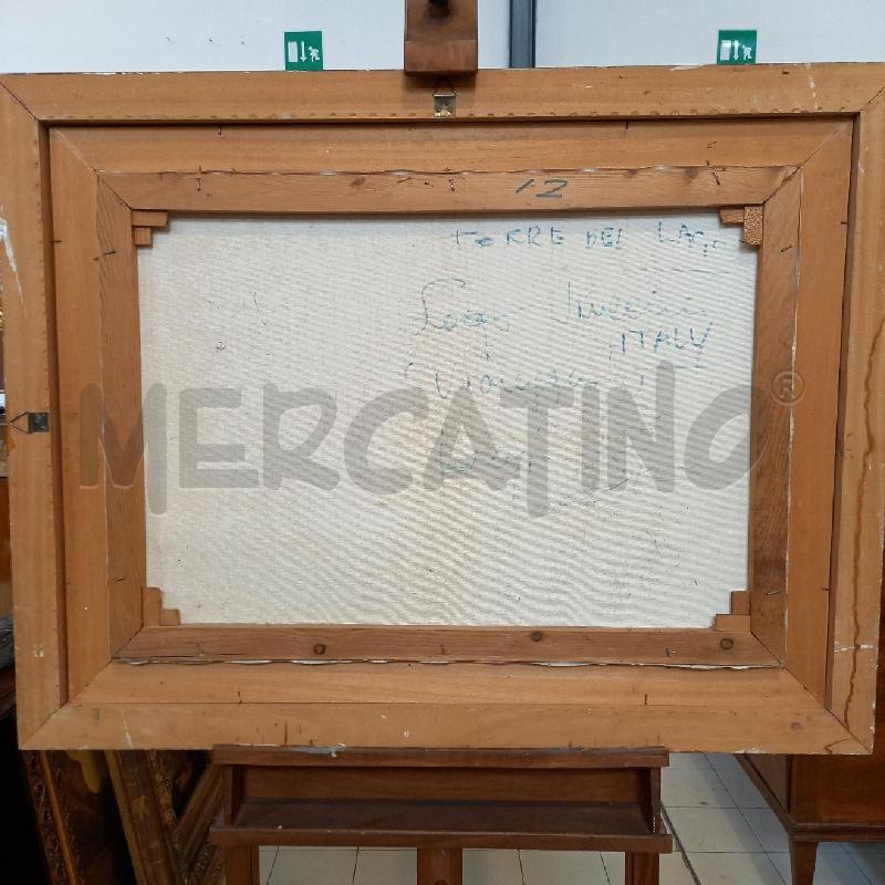 QUADRO VEDUTA LACUSTRE CON BARCA | Mercatino dell'Usato Bologna 5