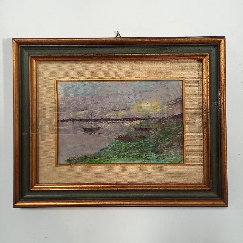 QUADRO VEDUTA MARINA CON BARCA | Mercatino dell'Usato Bologna 1