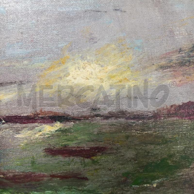 QUADRO VEDUTA MARINA CON BARCA | Mercatino dell'Usato Bologna 3