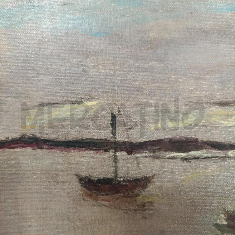 QUADRO VEDUTA MARINA CON BARCA | Mercatino dell'Usato Bologna 5
