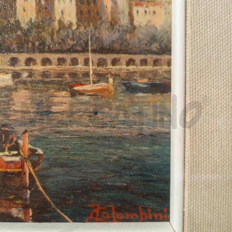 QUADRO VEDUTA MARINA CON PESCATORI | Mercatino dell'Usato Bologna 2