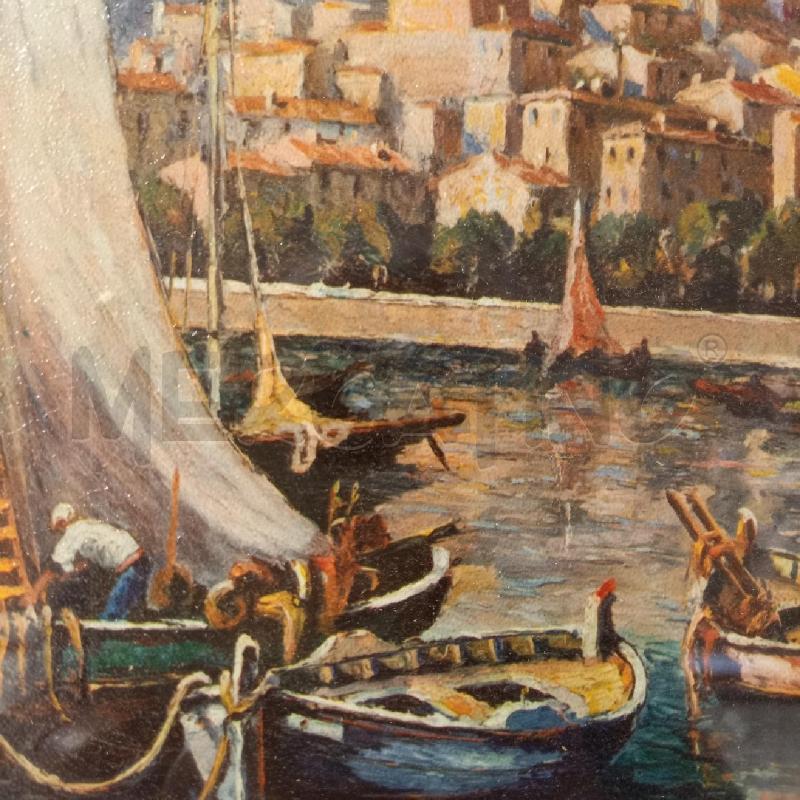 QUADRO VEDUTA MARINA CON PESCATORI | Mercatino dell'Usato Bologna 3