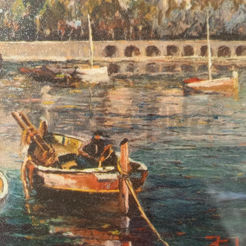 QUADRO VEDUTA MARINA CON PESCATORI | Mercatino dell'Usato Bologna 4