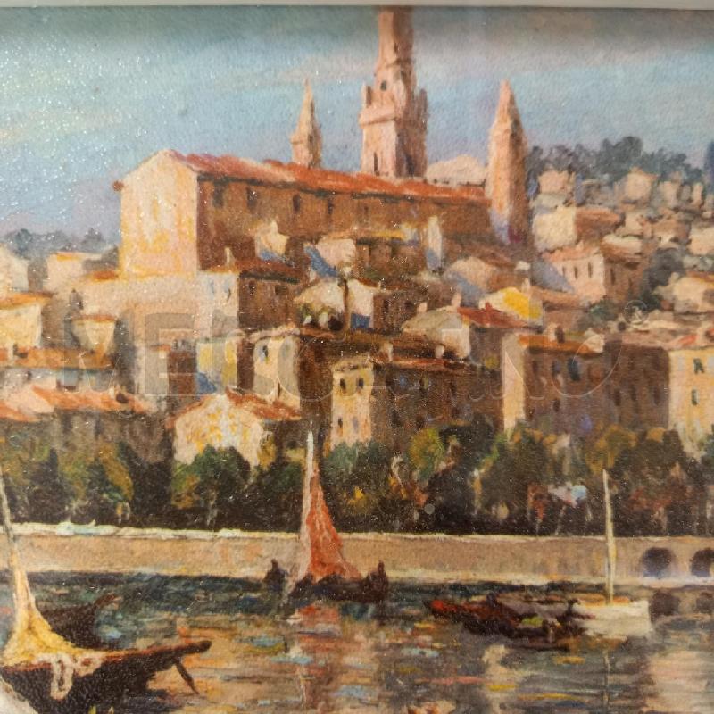 QUADRO VEDUTA MARINA CON PESCATORI | Mercatino dell'Usato Bologna 5