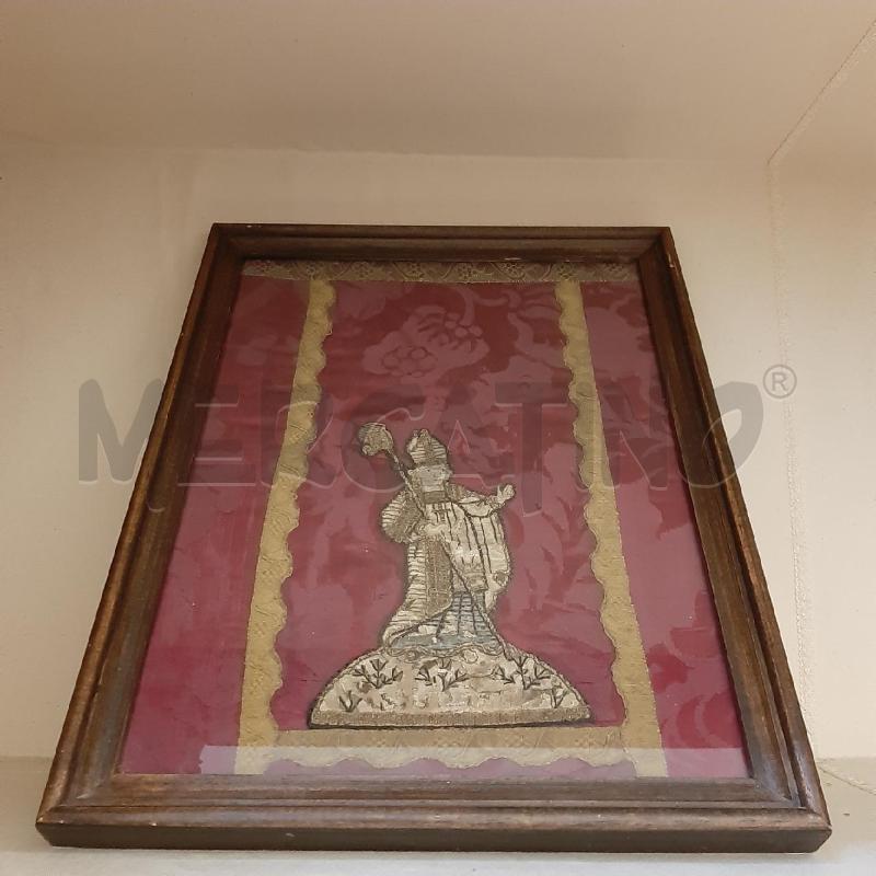 QUADRO VESCOVO RICAMO ANTICO  | Mercatino dell'Usato Bologna 1
